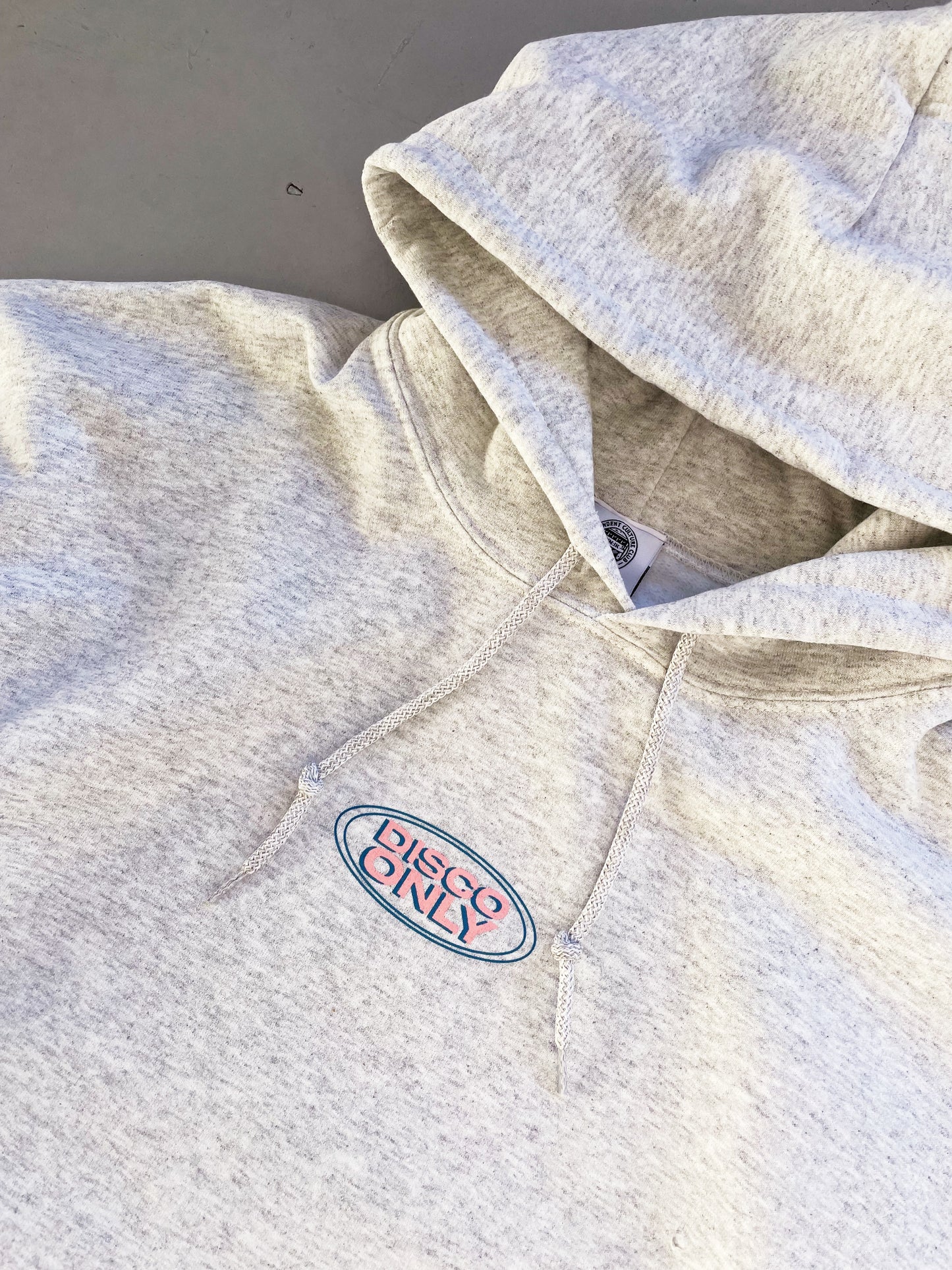 DISCO ONLY 'Play It Twice V1' Hoodie - Ash Grey – UN:IK Clothing