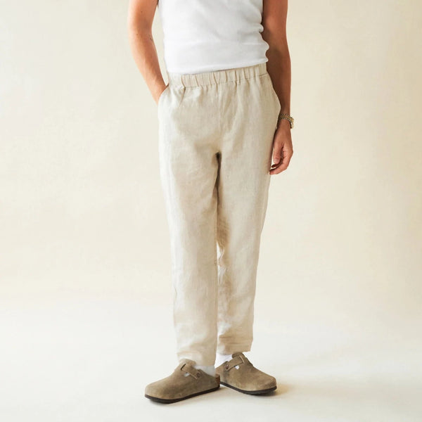 COOFANDY Men's Casual Linen Pants Elastic Waist India | Ubuy