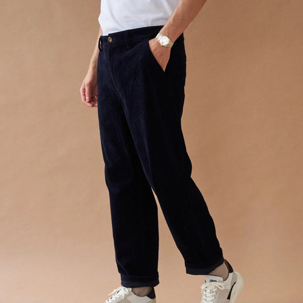 Carhartt Wip | Newel Cotton-corduroy Trousers | Mens | Dark Navy |  MILANSTYLE.COM