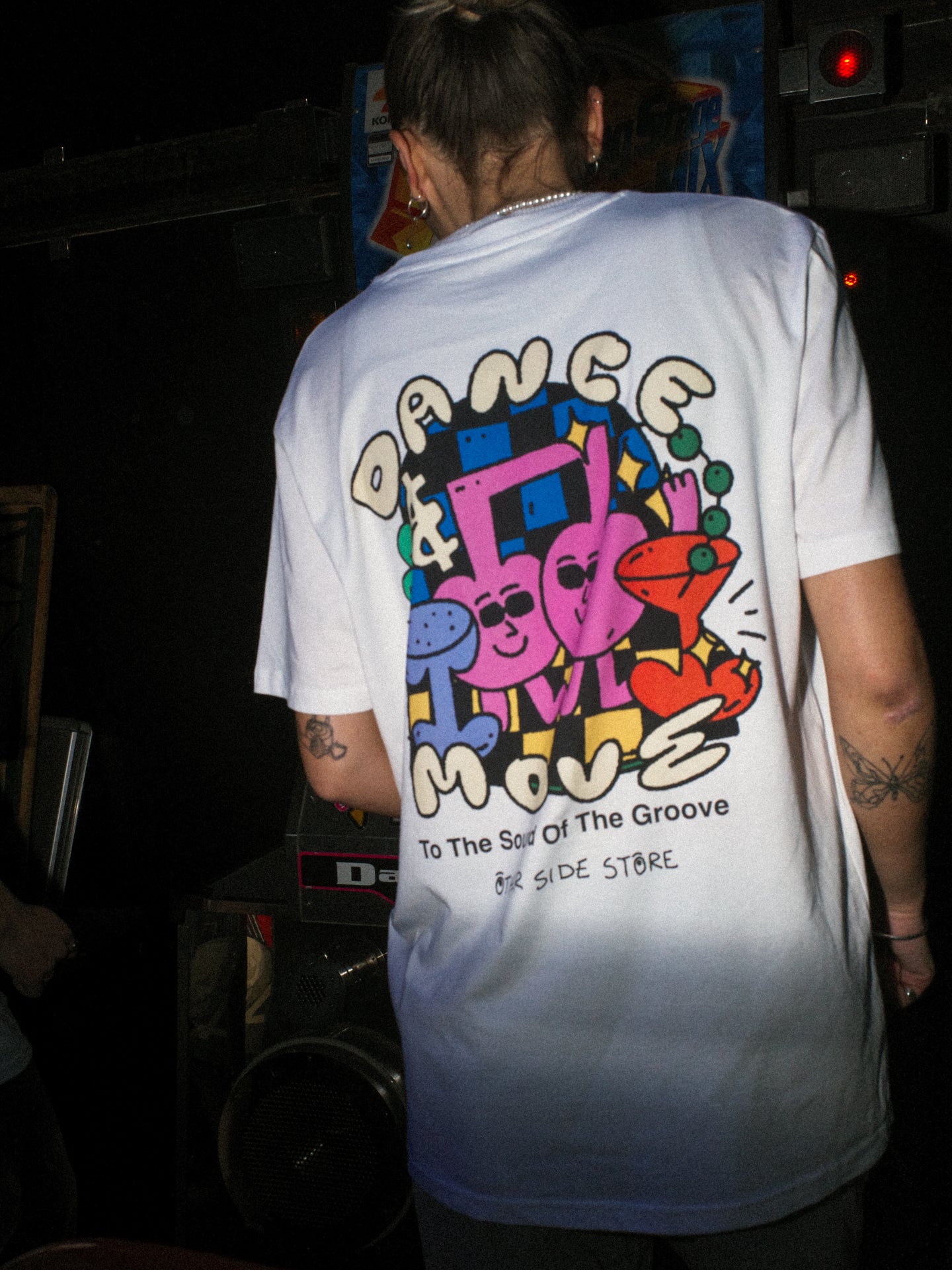 Other Side Store 'Dance and Groove' Tee - White